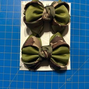 Hand Crafted Camouflage Hair Bows for Kids